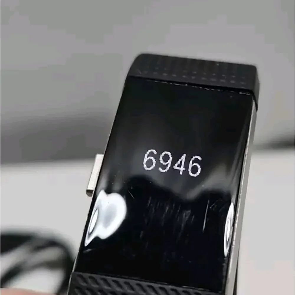 Fitbit Charge 2 Activity Tracker - Silver Black Band With Charger F30